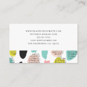 Carte De Visite Les traits de pinceau noir à la menthe rose. Profe (Dos)