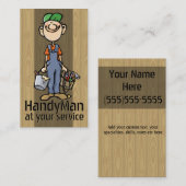 Carte De Visite Les travaux impairs. Bricoleur. Peintre. Modèle de (Devant / Derrière)