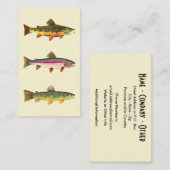 Carte De Visite Les Trois Truites (Devant / Derrière)