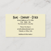 Carte De Visite Les Trois Truites (Dos)