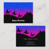 Carte De Visite Les trois Wisemen, Noël heureux (Devant / Derrière)