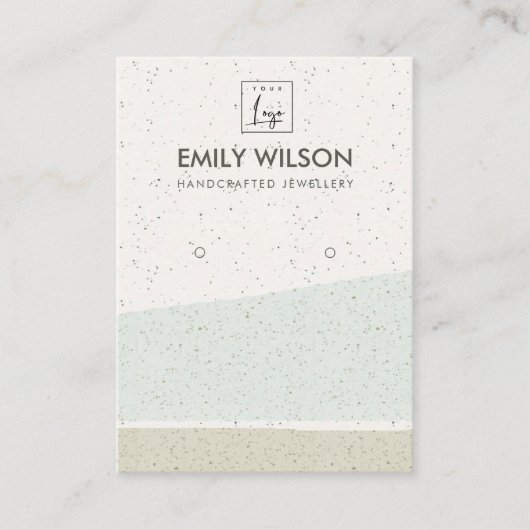 CARTE DE VISITE LES VAGUES DE CÉRAMIQUE D'AQUA ABSTRAIT REPRÉSENTE (Devant)