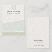 CARTE DE VISITE LES VAGUES DE CÉRAMIQUE D'AQUA ABSTRAIT REPRÉSENTE (Devant / Derrière)