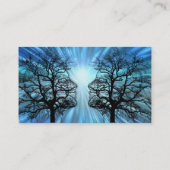 Carte De Visite Les visages dans les arbres ressemblent à des nerf (Dos)