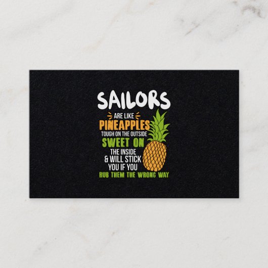 Carte De Visite Les Voiles Sont Comme Des Ananas. (Devant)