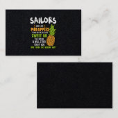 Carte De Visite Les Voiles Sont Comme Des Ananas. (Devant / Derrière)