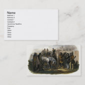 Carte De Visite Les voyageurs presque rencontrant des Indiens de (Devant / Derrière)