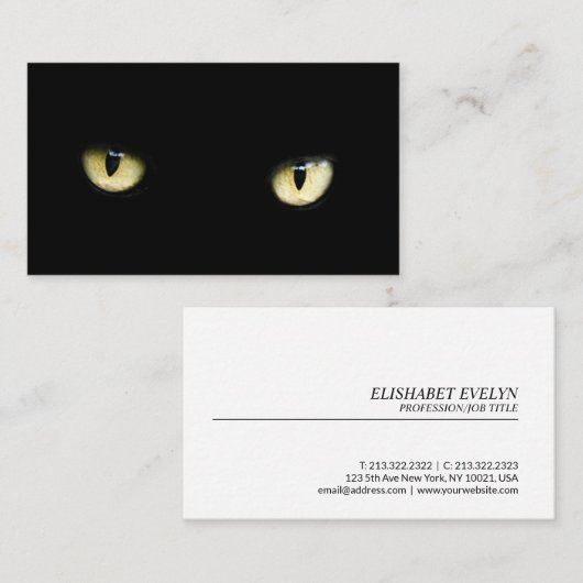 Carte De Visite Les yeux de chat (Devant / Derrière)
