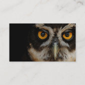 Carte De Visite Les yeux dorés d'une chouette spectaculaire (Devant)