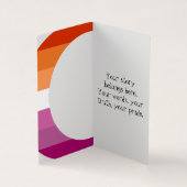 Carte De Visite Lesbian Pride Crescent Moons Greeting Card (Intérieur)