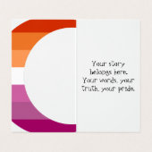 Carte De Visite Lesbian Pride Crescent Moons Greeting Card (Intérieur déplié)