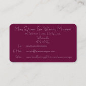 Carte de visite lesbien de Handfasting de déesse (Devant)