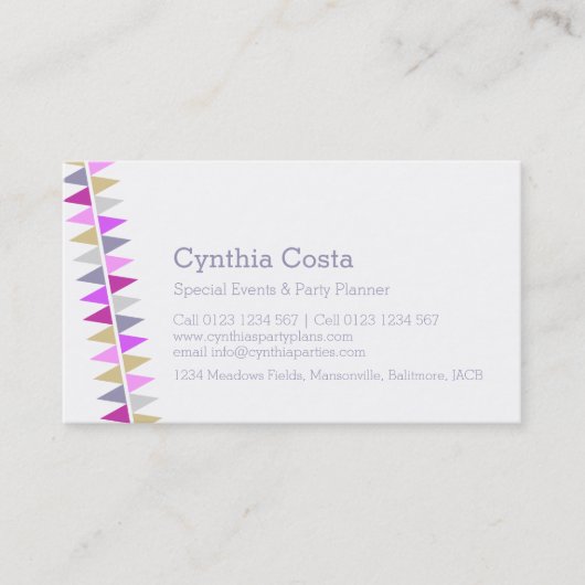 Carte De Visite L'étamine marque des événements de partie (Devant)