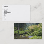 Carte De Visite L'étang de promenade avec le pont de la Lune (Devant / Derrière)