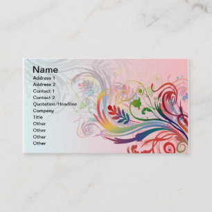 Carte De Visite L'été coloré frais colore des fleurs de remous