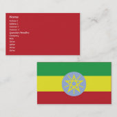 Carte De Visite L'Ethiopie - affaires (Devant / Derrière)