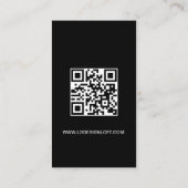 Carte De Visite Let's Get Social Media website Custom logo QR code (Dos)