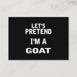 Carte De Visite Let's Pretend In a Goat Funny Halloween Costume