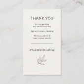 Carte De Visite Let's Stay Connected Neutral Minimalist Small (Dos)