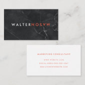 Carte De Visite Letter Flip | Marbre | Lux Executive (Devant / Derrière)