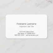 Carte De Visite Letterpress Bee (Dos)