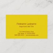 Carte De Visite Letterpress Bee (Dos)
