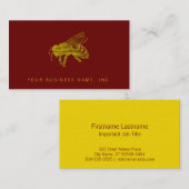 Carte De Visite Letterpress Bee (Devant / Derrière)