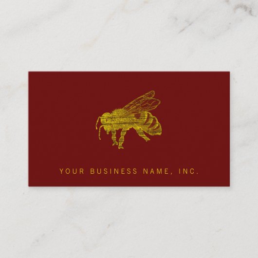Carte De Visite Letterpress Bee (Devant)