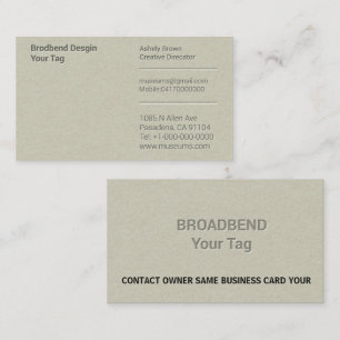 Carte De Visite Letterpress Simple Business Man Company