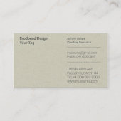 Carte De Visite Letterpress Simple Business Man Company (Devant)