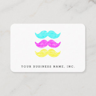 Carte De Visite Letterpress Style CMO Moustaches Euro