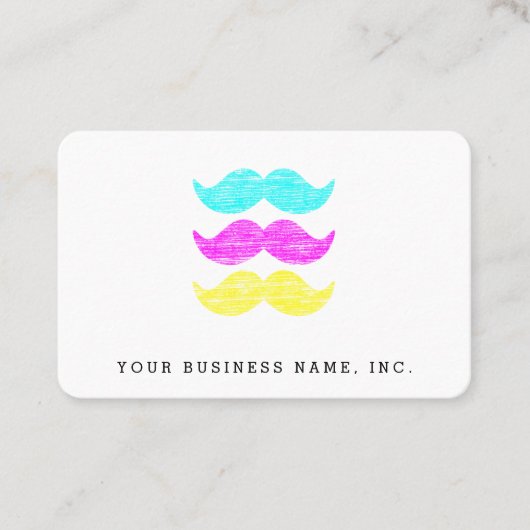 Carte De Visite Letterpress Style CMO Moustaches Euro (Devant)