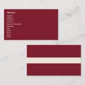 Carte De Visite Lettonie - Entreprises (Devant / Derrière)