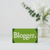 Carte De Visite Lettrage blanc de Blogger (Debout devant)