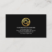 Carte De Visite LETTRE Bleue Éclair H ÉCLAIRAGE ÉLECTRIQUE HÉBERGE (Dos)