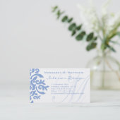 CARTE DE VISITE LETTRE BLEUE ET BLANCHE DEMANDÉE M (Debout devant)