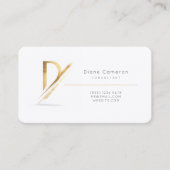 Carte De Visite Lettre D Calligraphie Or/Noir Gradiogramme (Devant)