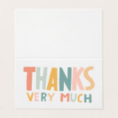 Carte De Visite Lettre d'appréciation du client Merci Pastel (Extérieur déplié)