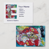 CARTE DE VISITE LETTRE DE NOËL / SANTA CLAUS AVEC SAX (Devant / Derrière)