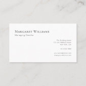 Carte De Visite LETTRE DEUX CLASSIQUES MONogramme Professionnel (Dos)