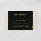 Carte De Visite Lettre d'or C décoratif floral (Dos)