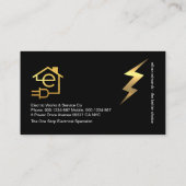 Carte De Visite Lettre d'or E Service de foudre électronique (Dos)