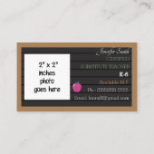 Carte De Visite Lettre du sous-enseignant Commission Big Photo Car (Dos)