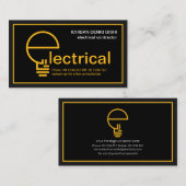 Carte De Visite LETTRE-E BULLE Jaune Élégante CADRE (Devant / Derrière)