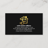 Carte De Visite LETTRE-E POINTS Éclair Électrique (Dos)