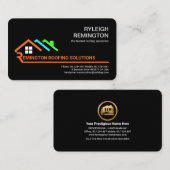 Carte De Visite LETTRE Élégante - R Construction du toit (Devant / Derrière)