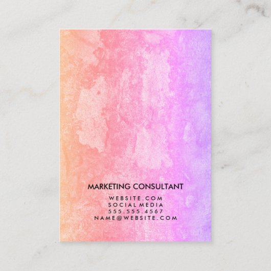 Carte De Visite Lettre Flip Chic Rustique (Dos)