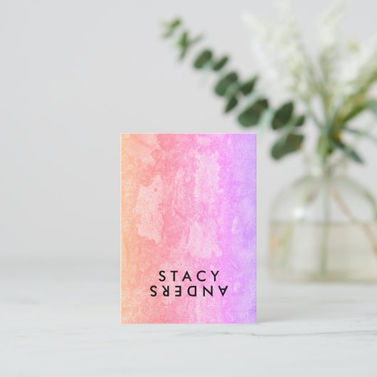 Carte De Visite Lettre Flip Chic Rustique (Debout devant)