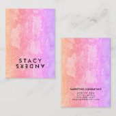 Carte De Visite Lettre Flip Chic Rustique (Devant / Derrière)