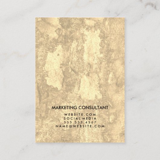 Carte De Visite Lettre Flip Chic Rustique (Dos)